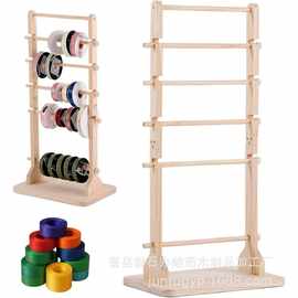 跨境木质丝带整理架鲜花店彩带缎带分配架包装纸储物架毛线绕线器