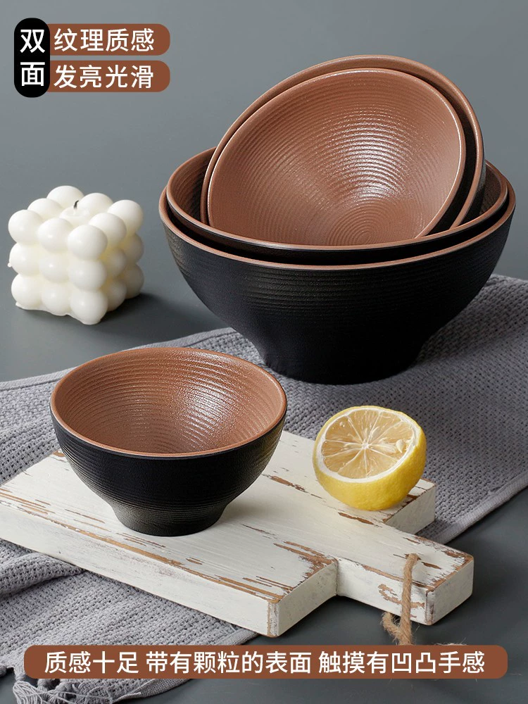 Тарелка для лапши Bantamine, посуда для бизнеса ресторана, бетон imitation porcelain plastic soup powder soup noodle rice noodle bowl