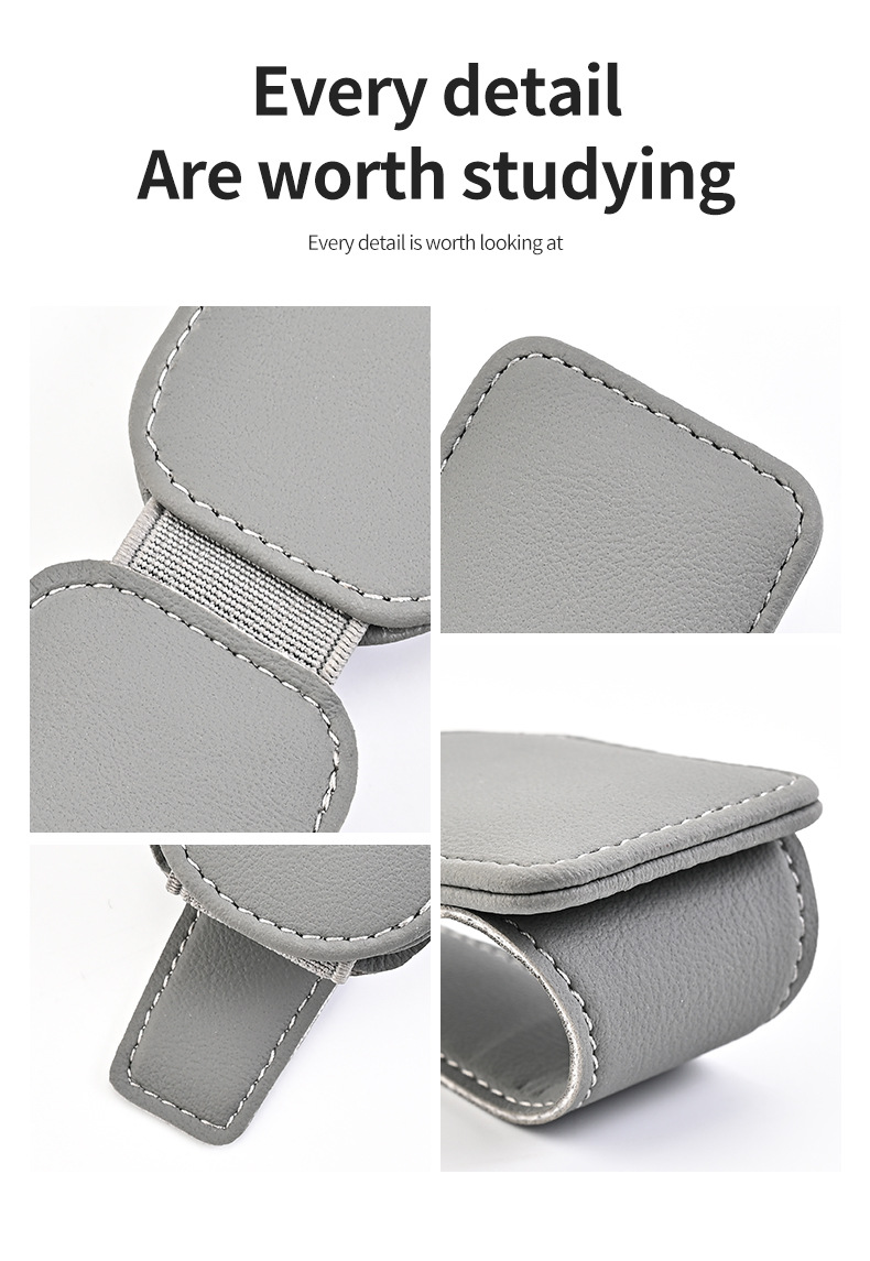Car glasses frame car multifunctional glasses clip leather car storage box sun visor car sunglasses card holder