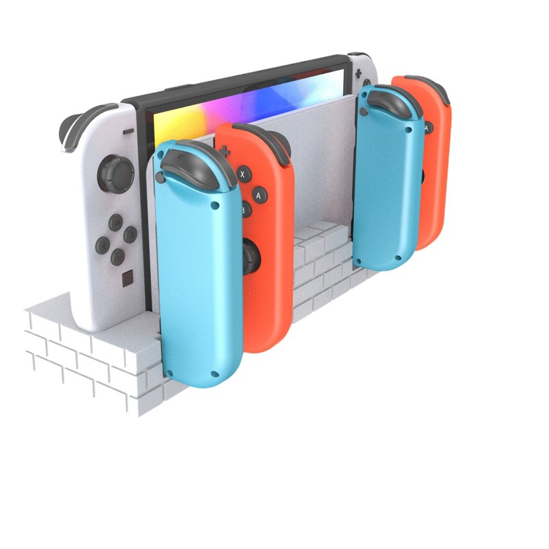 Interruptor/interruptor base OLED joycon mango soporte de carga mango asiento carga juego tarjeta caja de almacenamiento