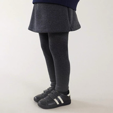 2025秋冬女童一件当两件穿幼儿园假两件加绒裙裤打底裤