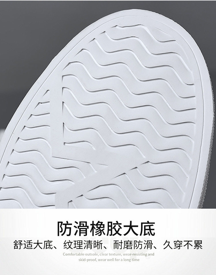 Giày da nam kiểu sneaker cổ thấp dây buộc co giãn, đế cao 1-3 cm — Màu trắng, Màu đen chi tiết 11