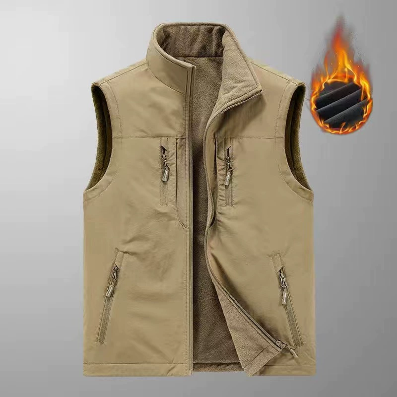 Double-sided travel sports warm vest, plus size