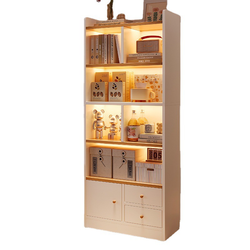 Estantería estante piso multi-capa de almacenamiento estantería sala de estar hogar de almacenamiento vitrina TV gabinete estante lateral