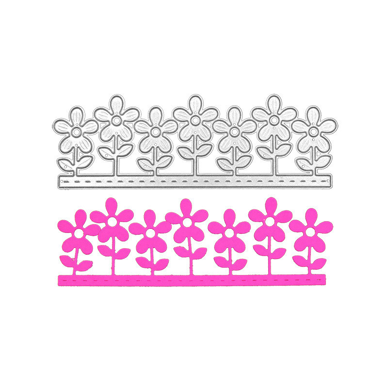 scrapbooking DIY cutting carbon steel embossing knife mold template knife mold toy row of flowers in full bloom scrapbooking DIY cutting carbon steel embossing knife mold template knife mold toy row of flowers in full bloom
