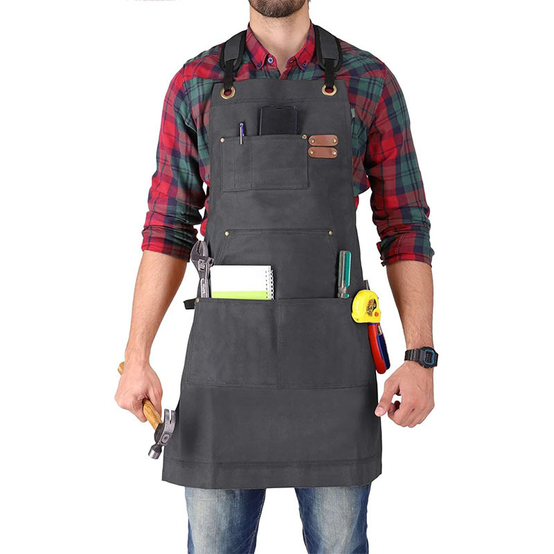 Amazon lienzo grueso delantal moderno simple ajustable electricista carpintería ropa de trabajo herramienta de mano delantal al por mayor