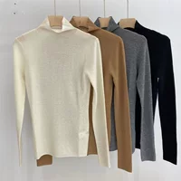Yofu Classic Basic, пуловер с высоким воротом из 100 камвольного кашемира с 18 стежками, кашемировая Базовая рубашка, женский свитер