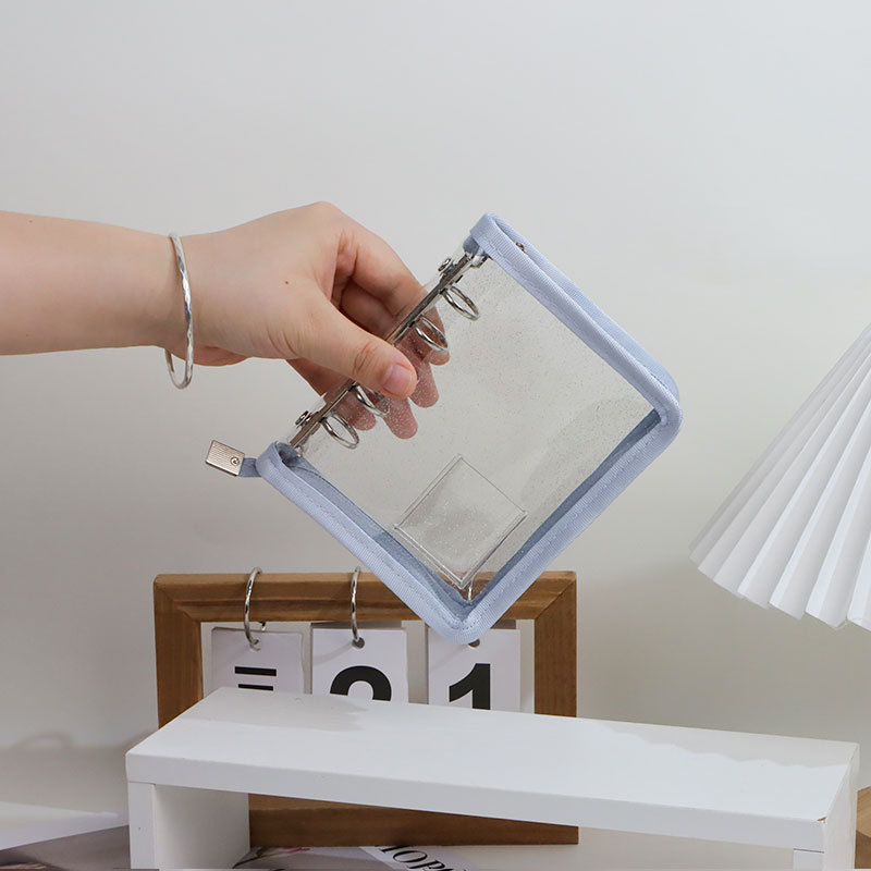 내부 페이지가 없는 M5 지퍼 5홀 헤이즈 블루 쉘