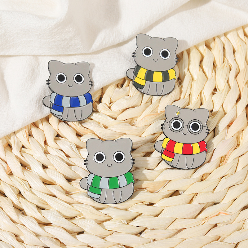 Alloy Material Cat Pattern Fashion Pin Cat Alloy Plating Unisex Brooches