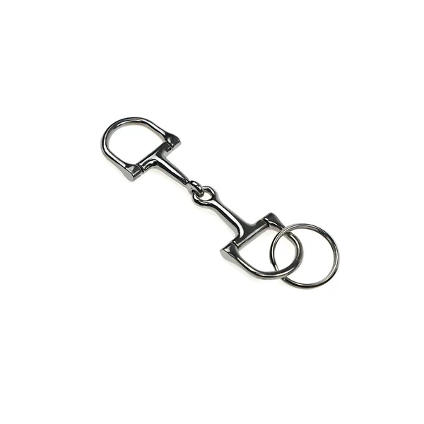 D-shaped horse-mouth key chain alloy pendant gift silver 18g each [K005]]
