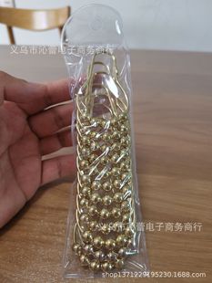 Metal gourd buckle shower curtain hook hook five bead ball curtain hook shower curtain ring