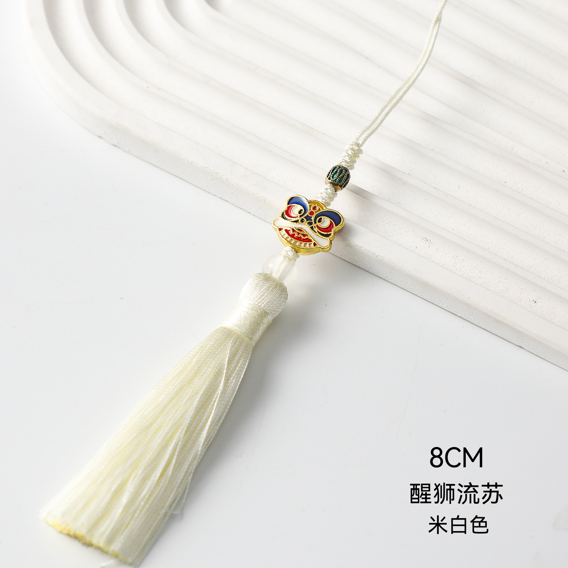 Año Nuevo despierta león bordilla colgante decoración del barril de la cena de Año Nuevo con flores DIY material floral colgante de seguridad