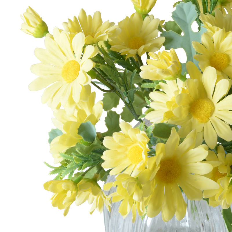 Flor artificial mango haz de sol crisantemo tela de seda pequeño mango ramo Margarita crisantemo holandés fotografía hogar boda accesorios de fotografía