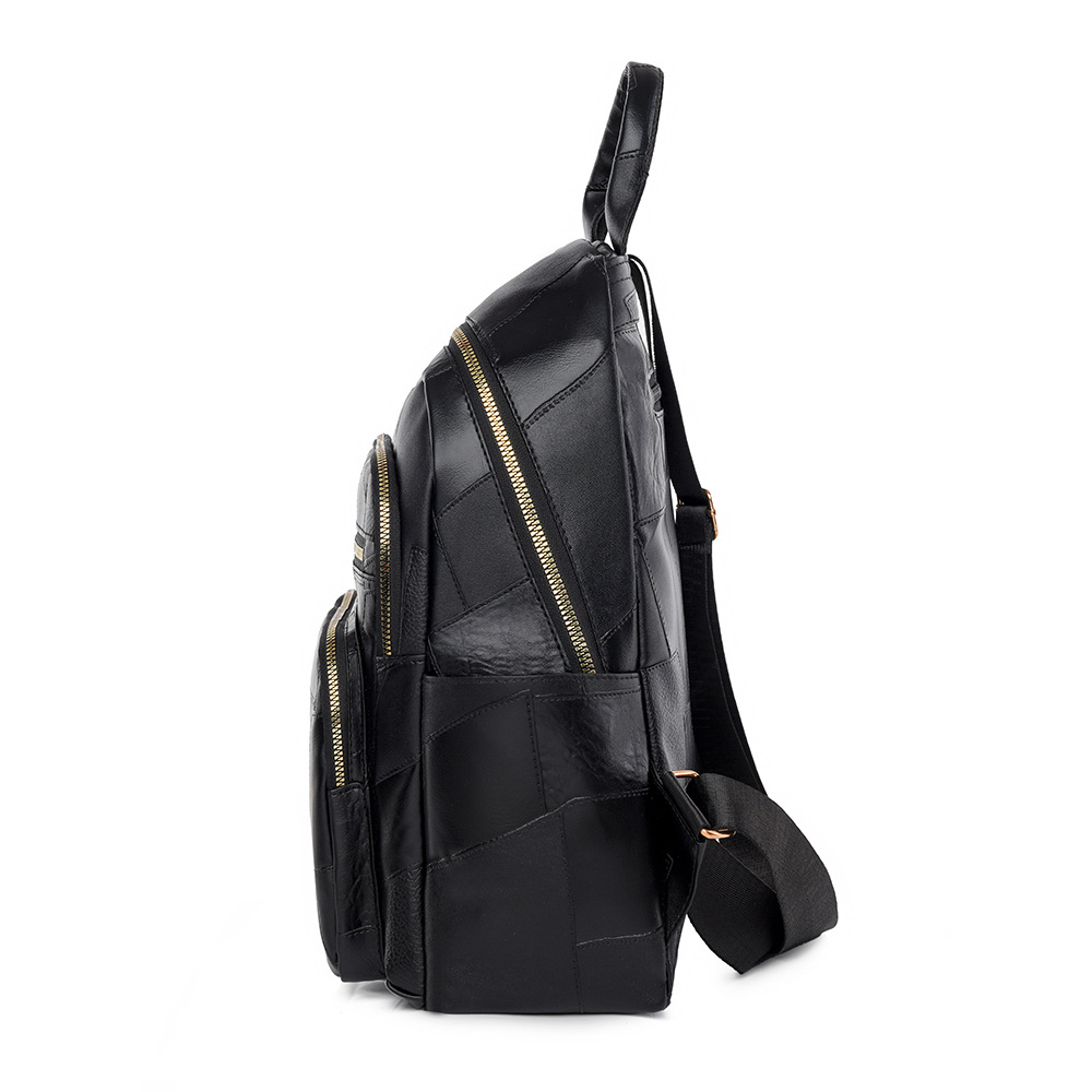 Mochila femenina 2024 nueva mochila de cuero suave simple de gran capacidad bolso ligero de moda bolso de viaje de viaje