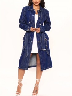 H 41161 Belted Long Trench Coat ϵ���L�� �W���羳���R�d