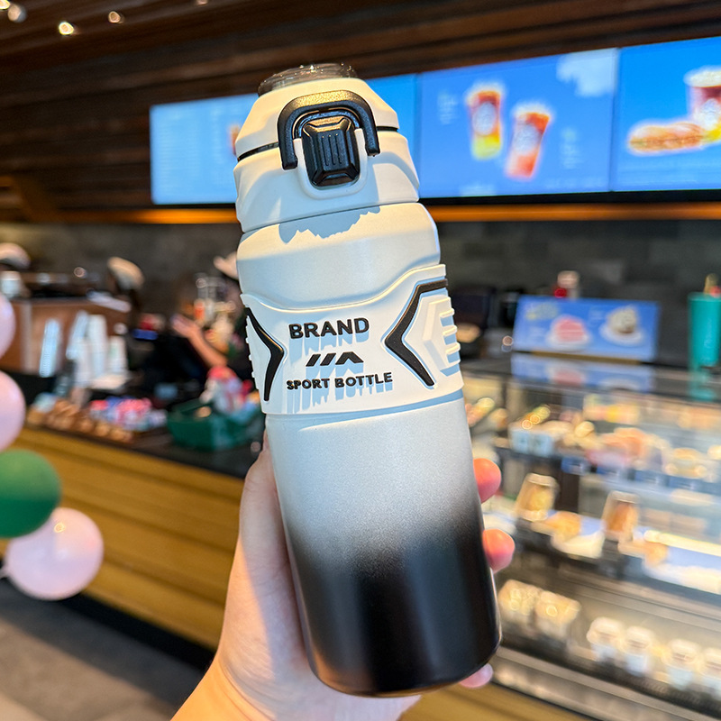 316 ステンレス鋼の高品質トレンディな断熱カップアウトドアスポーツウォーターボトル大容量便利なダブルドリンクバウンスカップ|undefined