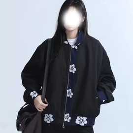跨境夹克秋冬时尚美式棒球服男款小牛津长袖男士外套休闲外贸男装