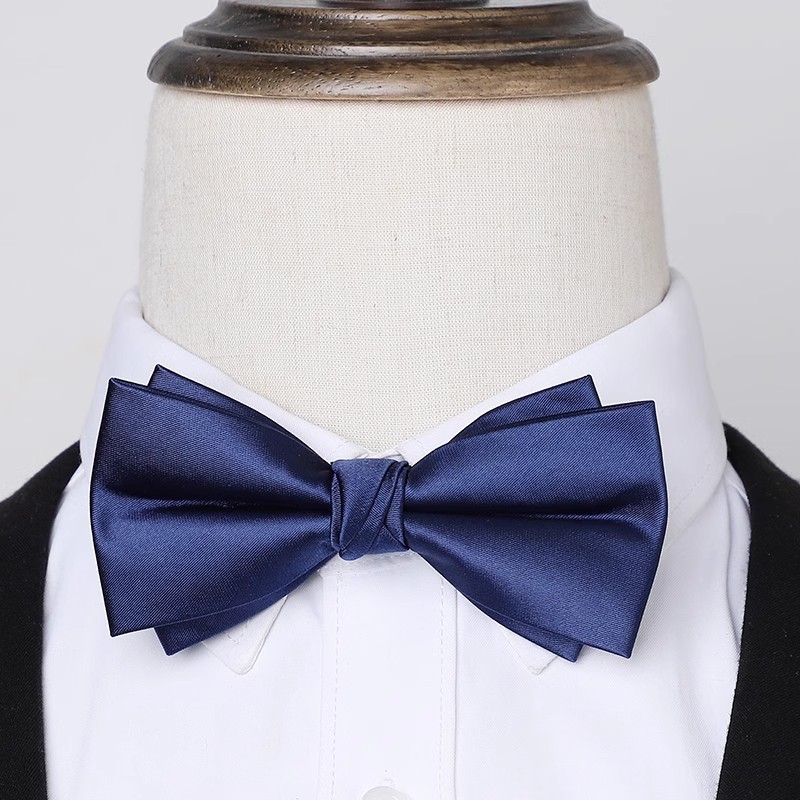 ↤↤↤우아한 코어 스펀 블루 글로시 보타이 ↦=>=>=>