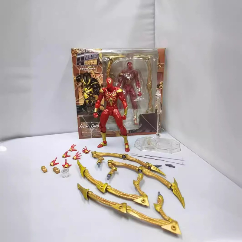Kaiyodo Yamaguchi-Style Original Color Iron Spider-Man Black and Red Action Figure Model Display Piece