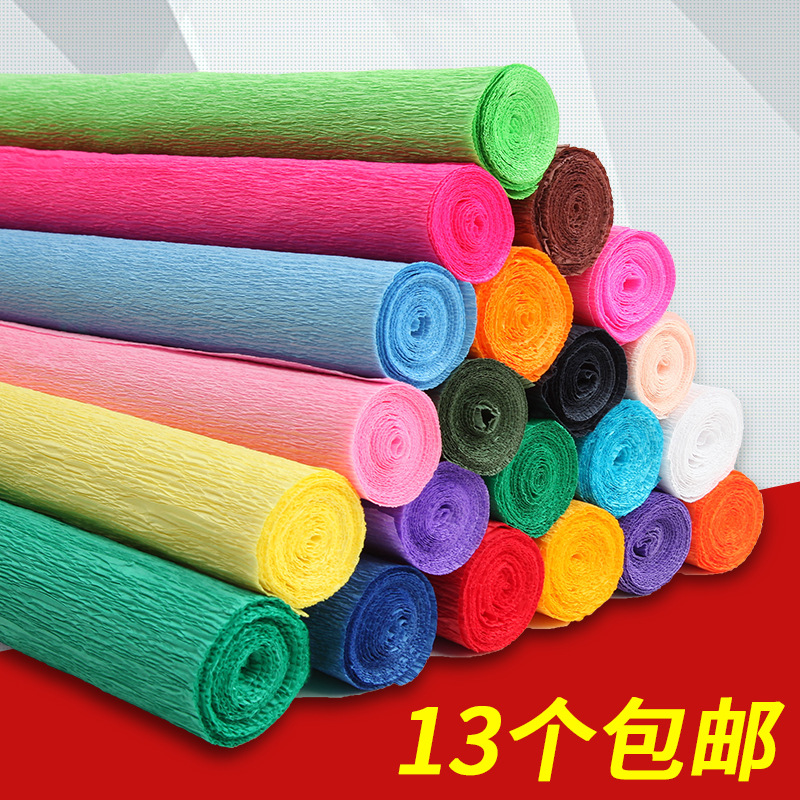 curling paper color thickened crease paper handmade flowers ingredients paper diy wrinkled paper rose handmade origami