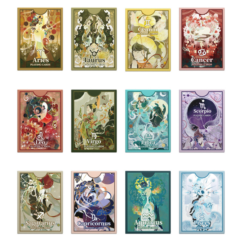 Huiqi Flower Cut Reborn Dan Twelve Constellations Practice High-value Poker Creative Landlord Entertainment Magic Cards