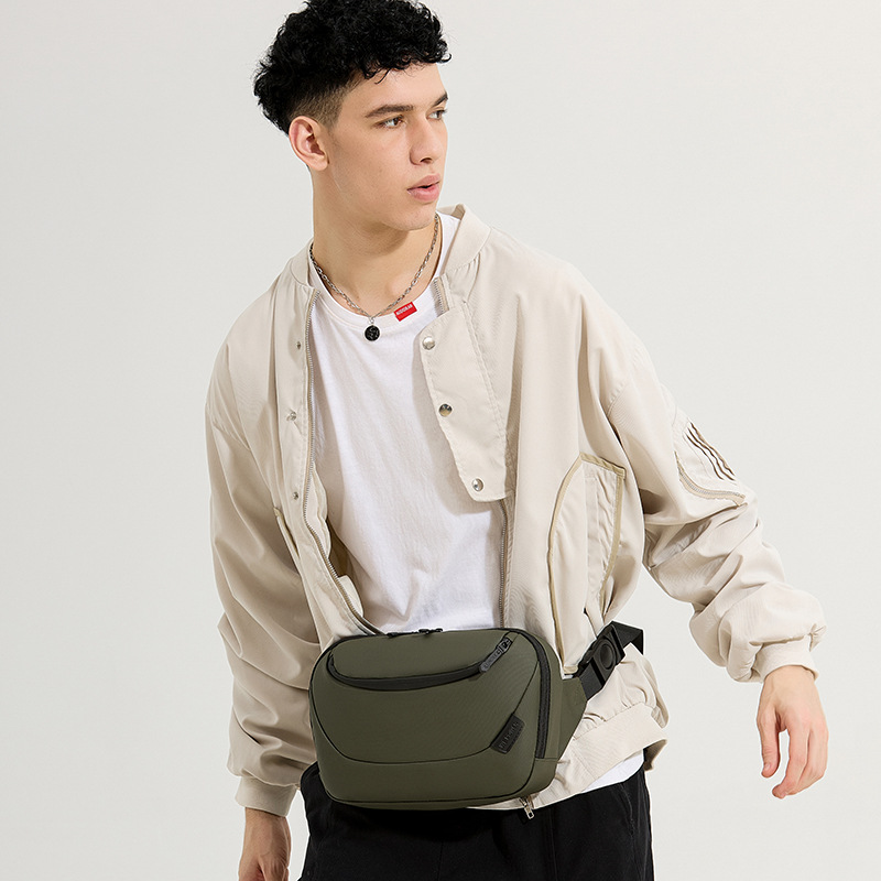 WEPOWER nuevo tipo de bolso de pecho a prueba de agua de gran capacidad, bolso de hombro casual de viaje diario, bolso de cintura para hombres