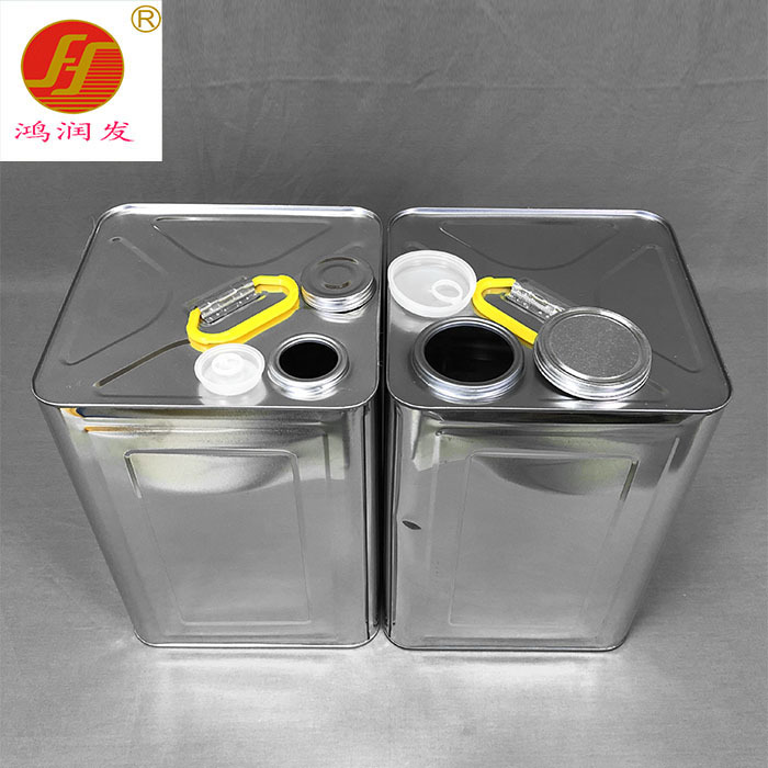 直供加厚马口铁方形铁桶18L光身方油漆化工天那水机油拧盖口方罐