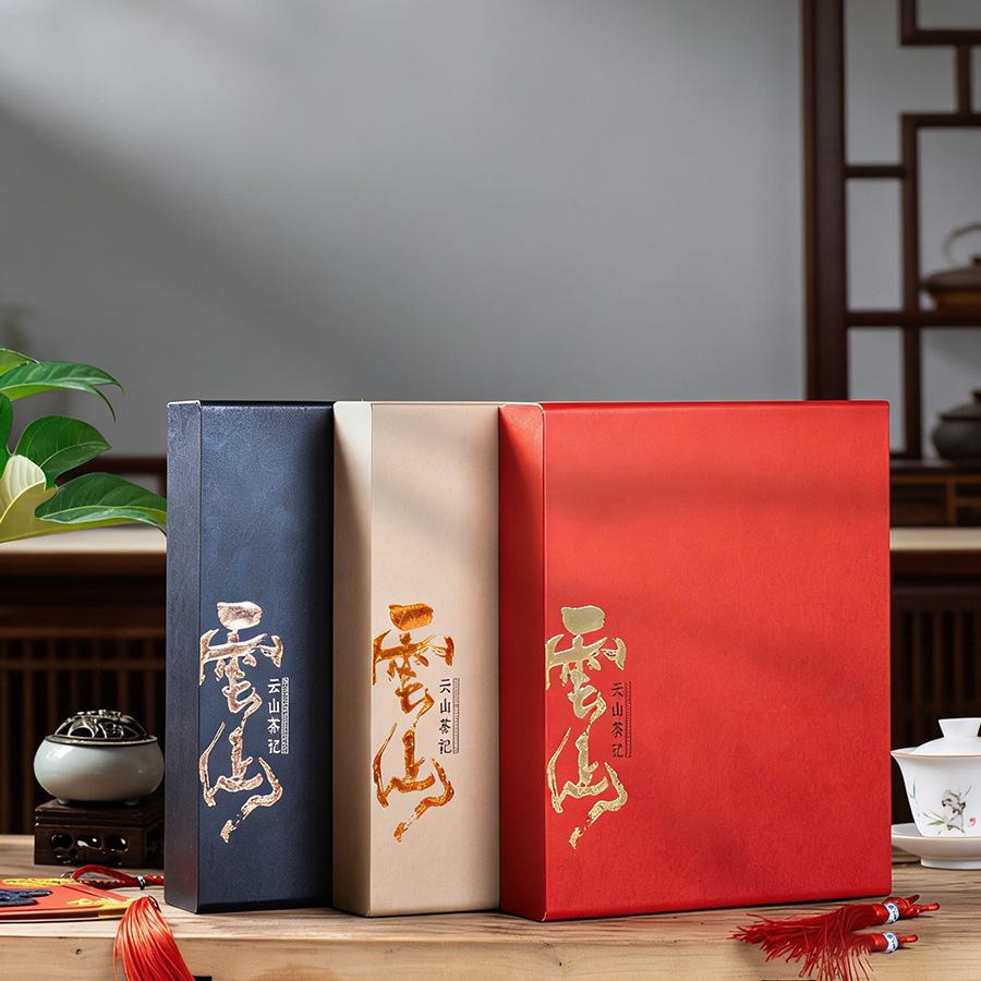 云山茶记茶叶包装盒普洱茶白茶饼100-357g单片装通用礼盒可加LOGO