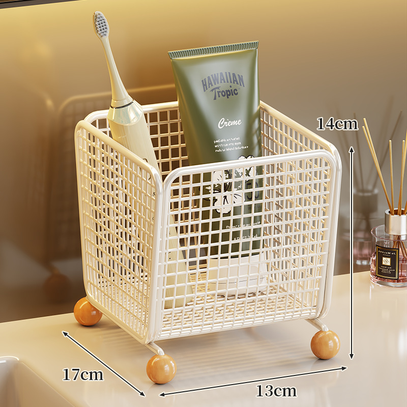 Organizador de Baño para Lavabo de Hierro, Sin Perforación, para Escritorio image 6
