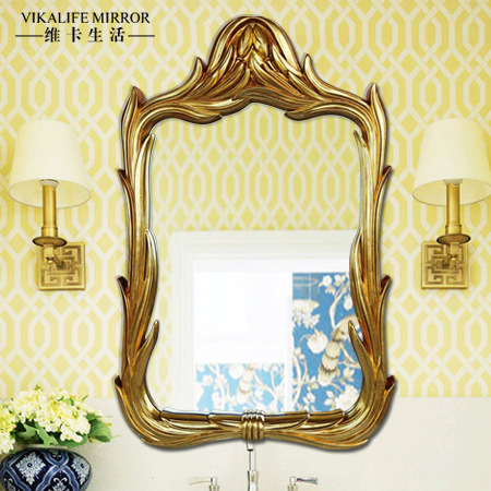 Espejo de baño de estilo europeo espejo pastoral espejo cosmético estilo europeo espejo de baño espejo decorativo espejo retro colgante de pared