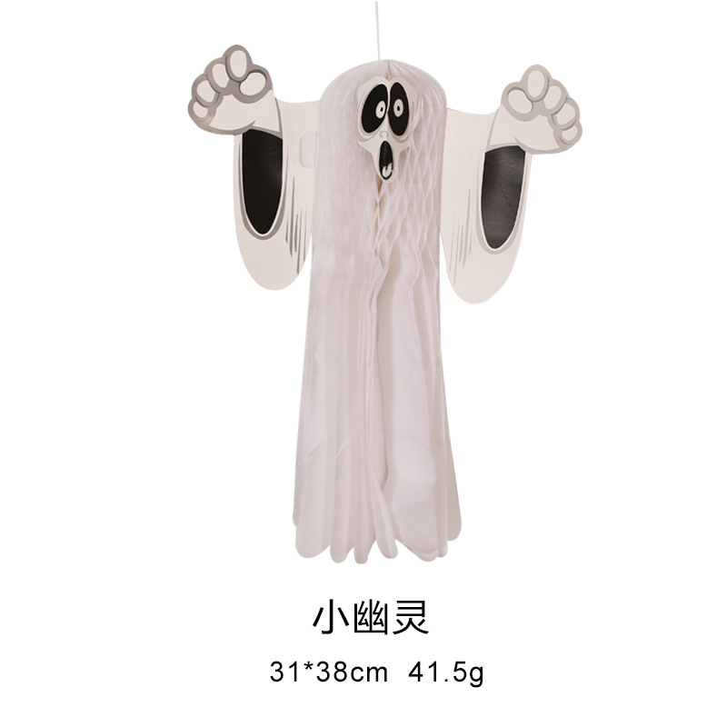 Amazon venta caliente araña fantasma murciélago papel colgante colgante jardín de infantes barra tela Halloween decoración al por mayor