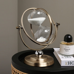 Scandinavian Home Creative Glass Hourglass Timer Bookshelf Tv Cabinet Personalized Soft Decoration Retro Hourglass Decoration