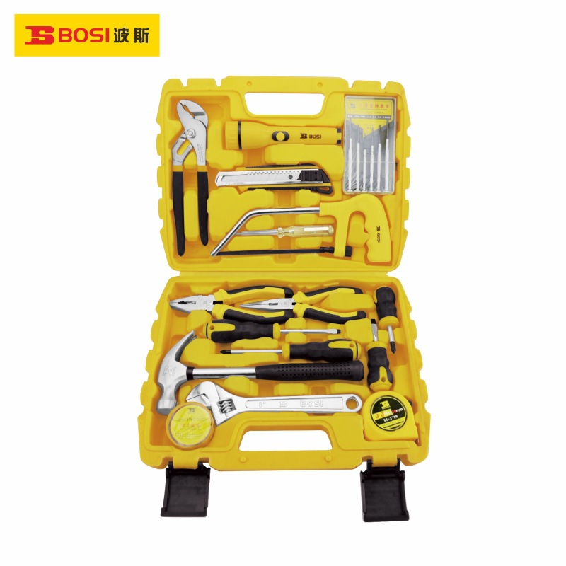 波斯工具21件家用组套家庭应急工具箱礼品套装水电维修箱正品收纳