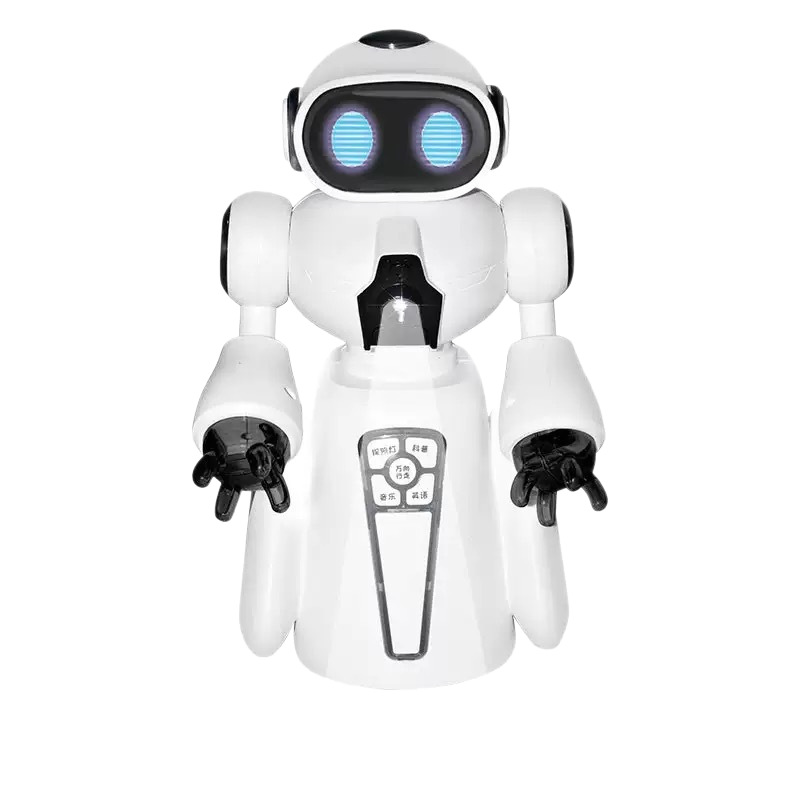 Robot inteligente de educación temprana de ciencia popular para niños juguetes de puzzle y baile rueda universal eléctrica con proyección de brazo giratorio image 6