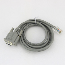 DB9母头COM口连接线RS232串口线 RJ45转DB9网络交换机线