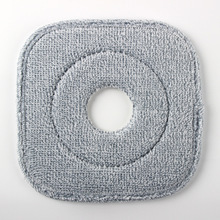 跨境批发拖把配件圆形方形拖把替换布懒人免手洗拖把头旋转拖布