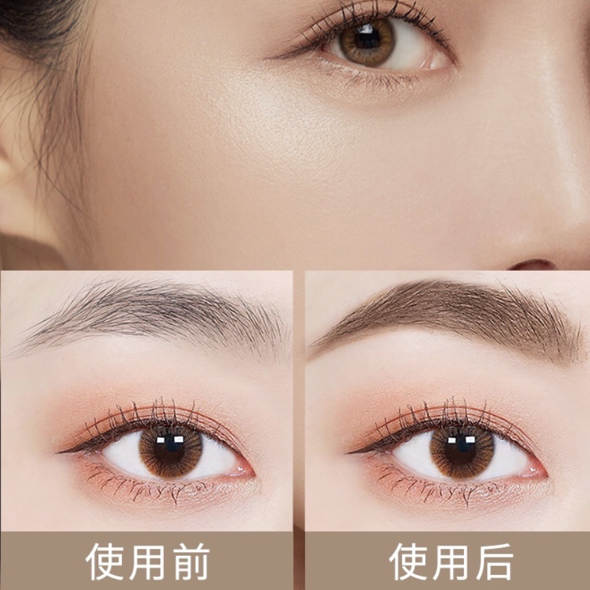 Sensación de niebla natural de doble cabeza lápiz de cejas maquillaje color machete lápiz de cejas raíz clara pluma de maquillaje impermeable al por mayor