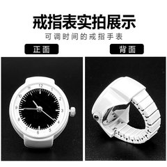 【戒指表工廠店】外貿亞馬遜推薦戒指手錶可走時男女學生批發