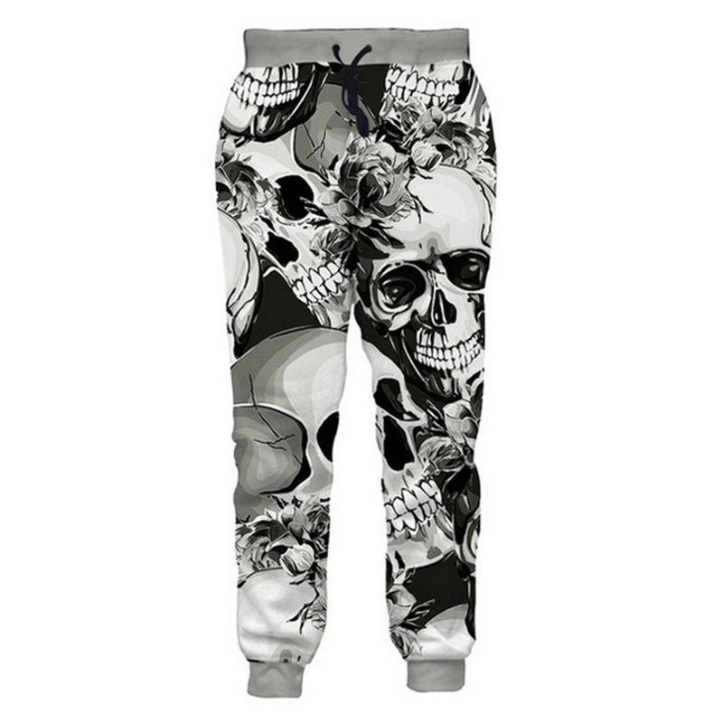 Cross-Border E-Commerce Amazon Skull 3D Printed Men's Pants, Comfortable Jogging Pants, Casual Pants, One Piece Drop Shipping