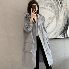 ウインドブレーカー レディース ミドル丈 2025 新作 小柄 今年人気 作業服 初春秋 薄手ジャケット