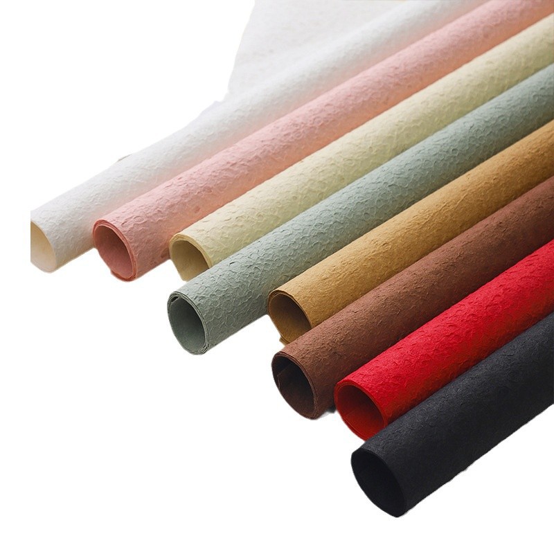 Papel de roca de agua red material de envoltura floral conjunto completo de paquetes de flores papel de textura floral plegable papel de piedra artesanal