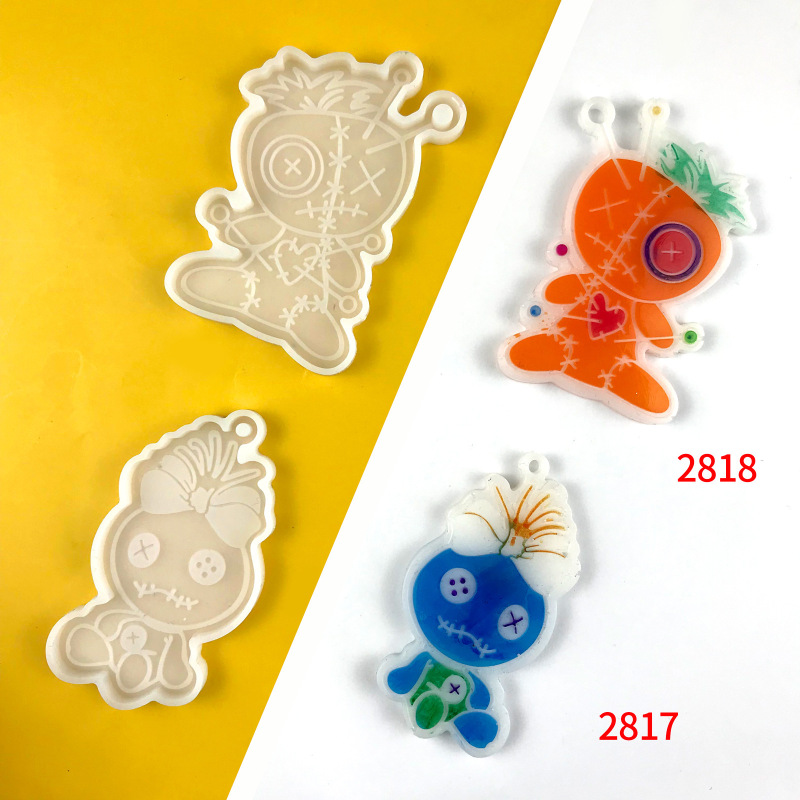 Voodoo Doll Keychain Glue Mold DIY Voodoo Doll Key Pendant Backpack Decoration Silicone Mold Voodoo Doll Keychain Glue Mold DIY Voodoo Doll Key Pendant Backpack Decoration Silicone Mold