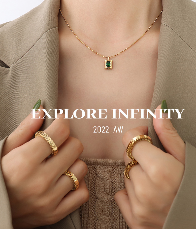 ins court style autunno e inverno nuova luce lusso ovale opale rame ciondolo collana_voghion.com