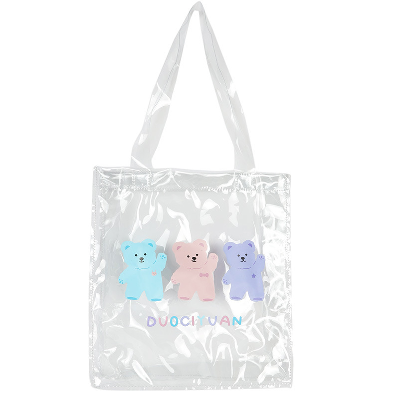 Wholesale Cartoon Color Printing Bear Transparent Shoulder Bag Nihaojewelry display picture 25