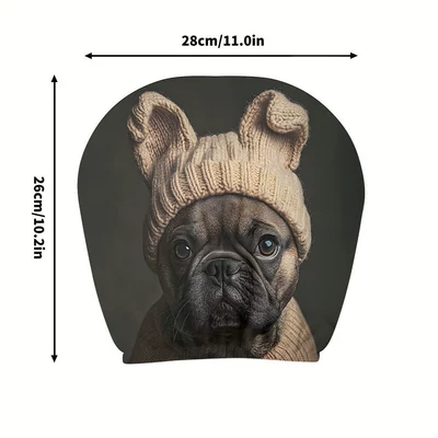 seat cover, Universal seat cover - pug-wearing-a-hat-double-sided-printing-1-piece