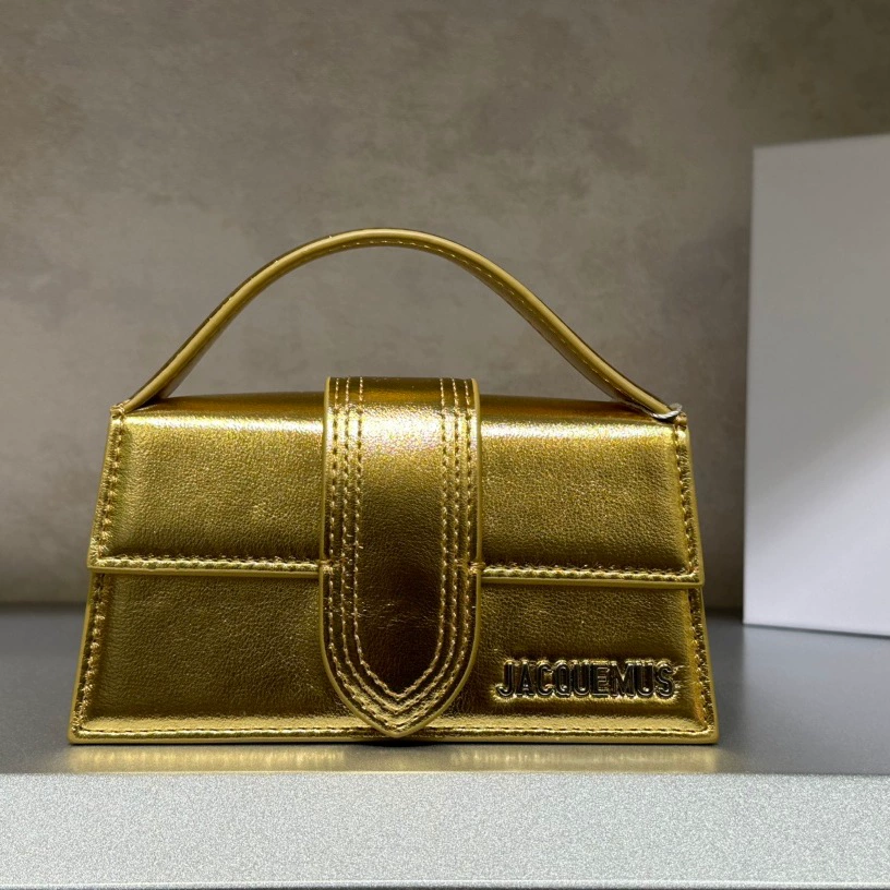 One-shoulder genuine leather bag, small 18 cm / big 24 cm, compact design