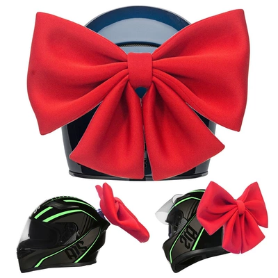 Cross-Border Best-Selling Helmet with Bow Decoration, Same Helmet with Bow as Worn by the Electric Motorcycle Girl from Dream School (Motosiklet dəbilqələri) - bright-red