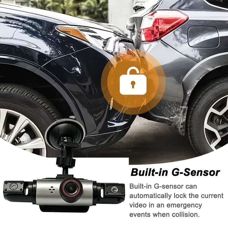 Panoramic four-camera dashcam with high-definition night vision for front, rear, left, and right, and reverse camera, factory direct supply at a favorable price