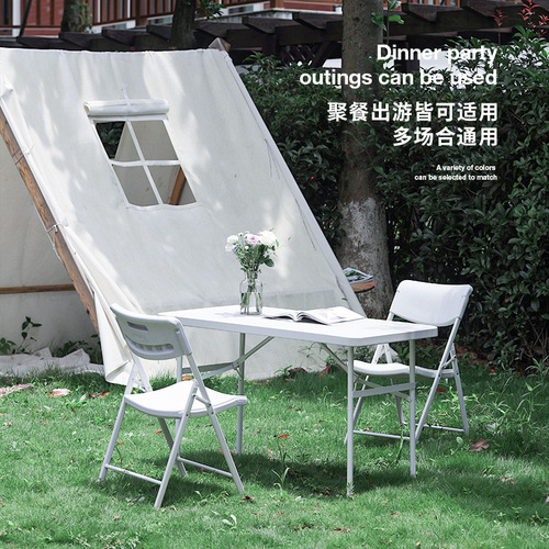 Outdoor stall folding table, simple home training lifting folding dining table, plastic portable folding computer table