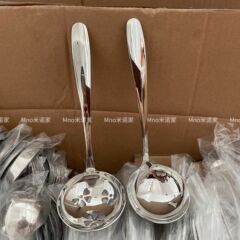 ミノ家304ステンレス食品級スープスプーン家庭用長柄火鍋スープスプーン